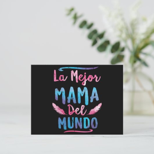 La Mejor Mama Del Mundo Mam Moederdag Briefkaart (Staand voorkant)