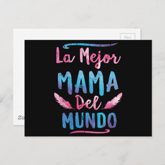 La Mejor Mama Del Mundo Mam Moederdag Briefkaart (Voorkant / Achterkant)