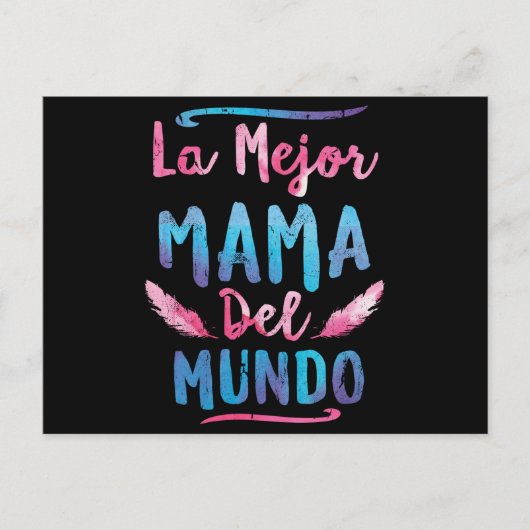 La Mejor Mama Del Mundo Mam Moederdag Briefkaart (Voorkant)