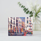 La Mercè Festival Barcelona Spanje Briefkaart (Staand voorkant)