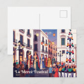 La Mercè Festival Barcelona Spanje Briefkaart (Voorkant / Achterkant)