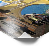 La Merced Arch met vulkaan boven Foto Afdruk (Hoek)