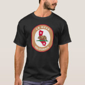 La Mesa California CA Vlag en Beer Badge Souvenir T-shirt (Voorkant)