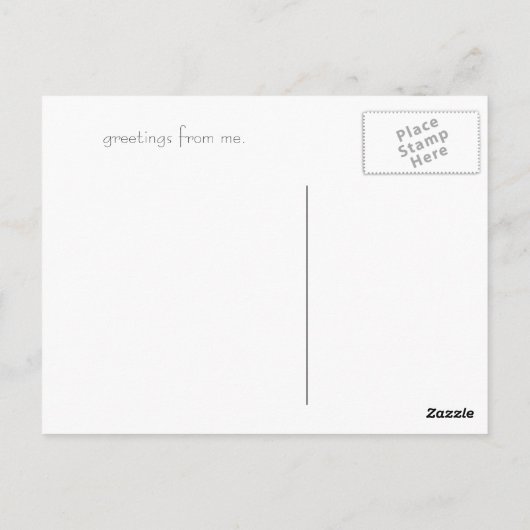 La Mia Amica. Briefkaart (Achterkant)