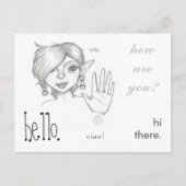 La Mia Amica. Briefkaart (Voorkant)