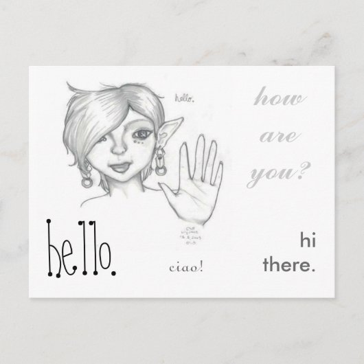 La Mia Amica. Briefkaart (Voorkant)