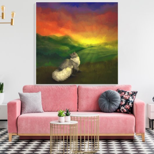 La minina de los cielos canvas afdruk (Insitu (Woonkamer))