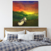 La minina de los cielos canvas afdruk (Insitu (Slaapkamer))