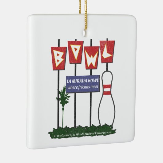 La Mirada Bowl  distressed retro Keramisch Ornament (Rechts)