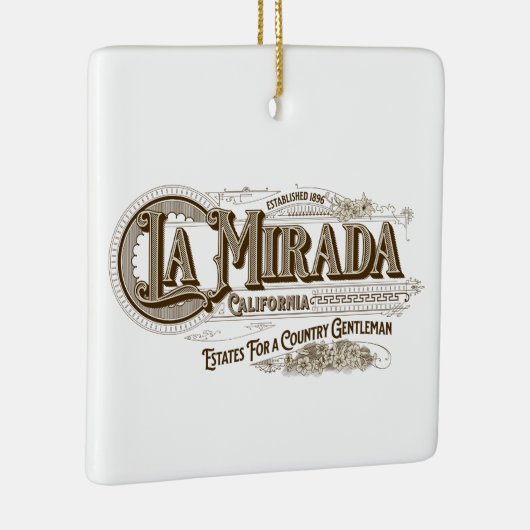 La Mirada  Sanborn Style Keramisch Ornament (Rechts)