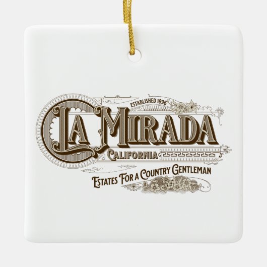 La Mirada  Sanborn Style Keramisch Ornament (Voorkant)