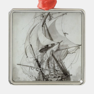 La Montagne, c.1794 (met pen en inkt) Metalen Ornament