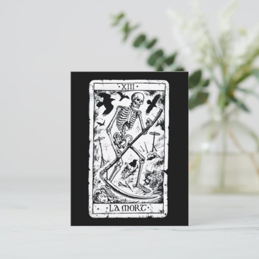 La Mort Tarot Card Briefkaart (Staand voorkant)