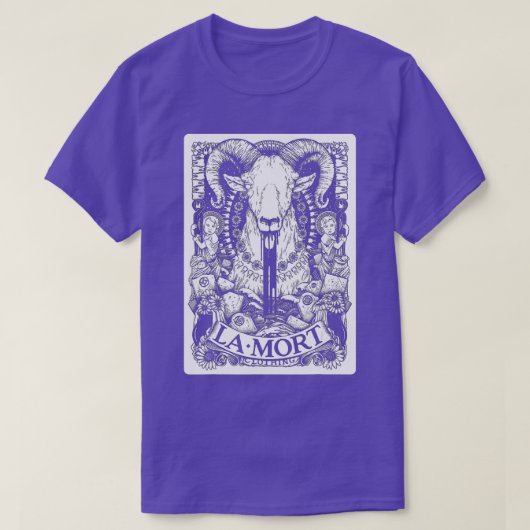 La Mort Tarot Card Occult Satanic Tarot Reader Rea T-shirt (Design voorkant)