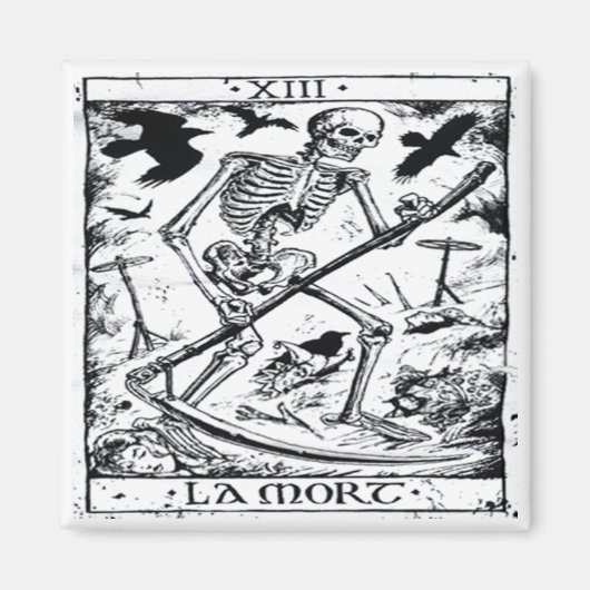 La Mort Tarot Kaart Magneet (Voorkant)