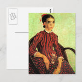 La Mousme, zittend door Vincent van Gogh Briefkaart (Voorkant / Achterkant)
