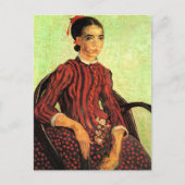 La Mousme, zittend door Vincent van Gogh Briefkaart (Voorkant)