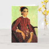 La Mousme, zittend door Vincent van Gogh Kaart (Gele Bloem)