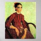 La Mousme, zittend door Vincent van Gogh Poster (Voorkant)