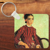 La Mousme, zittend door Vincent van Gogh Sleutelhanger (Voorkant)