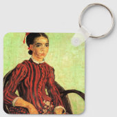 La Mousme, zittend door Vincent van Gogh Sleutelhanger (Achterkant)