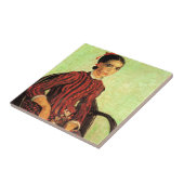 La Mousme, zittend door Vincent van Gogh Tegeltje (Zijkant)