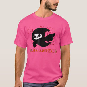 La Muerte Emo Punk Gothic Alternatieve Kunst Grafi T-shirt