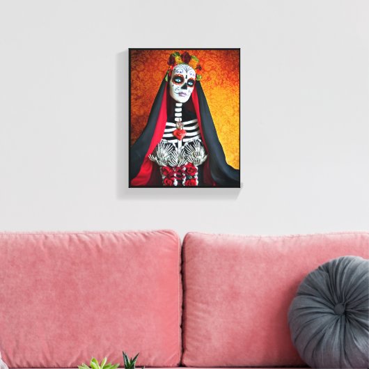 La Muerte omwikkeld doek Canvas Afdruk (Insitu (Woonkamer))