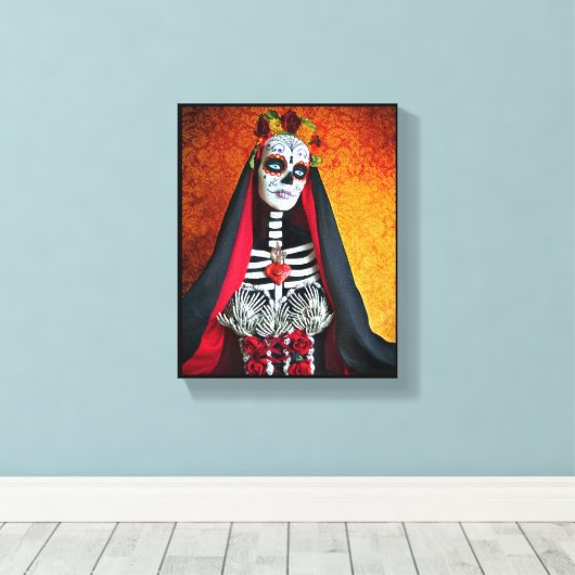 La Muerte omwikkeld doek Canvas Afdruk (Insitu (Houten vloer))
