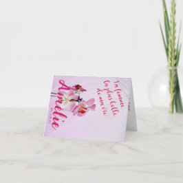 La mujer más bella de mi vida tarjeta editable kaart