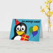 La multi ani! Gelukkige verjaardag in Roemeense Pi Kaart (Gele Bloem)