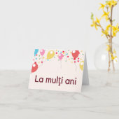 La mulţi ani, Roemeense verjaardag Kaart (Gele Bloem)