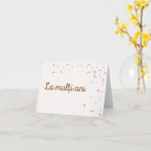 La mulţi ani, Roemeense verjaardag Kaart (Gele Bloem)