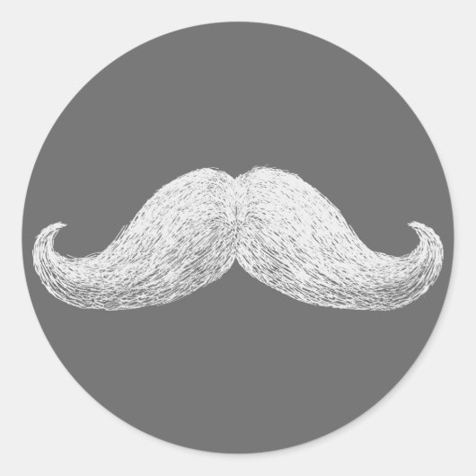 La Mustache (Donker) Ronde Sticker (Voorkant)