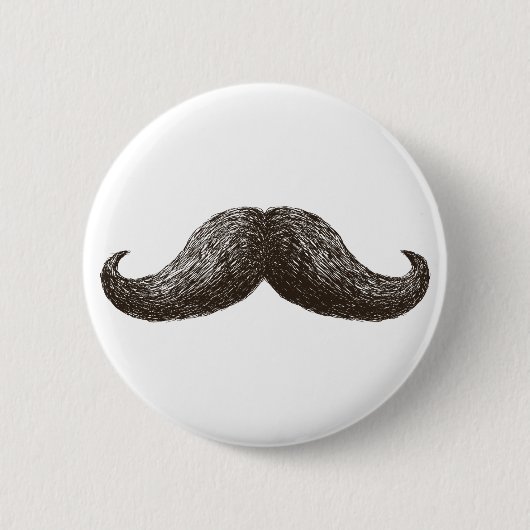 La Mustache (Licht) Ronde Button 5,7 Cm (Voorkant)