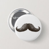 La Mustache (Licht) Ronde Button 5,7 Cm (Voorkant /achterkant)