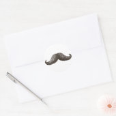 La Mustache (Light) Ronde Sticker (Envelop)