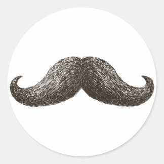 La Mustache (Light) Ronde Sticker