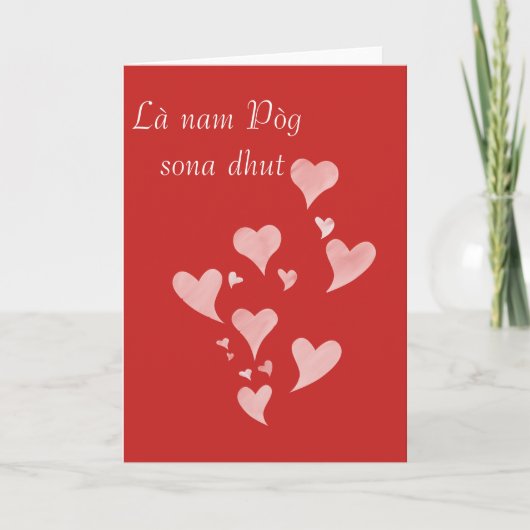 La nam Pog. Schots-Gaelische Valentijnsdag Feestdagen Kaart (Voorkant)
