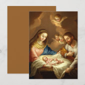 "La Natividad" aangepaste uitnodigingen (Voorkant / Achterkant)