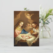 "La Natividad" aangepaste uitnodigingen (Staand voorkant)