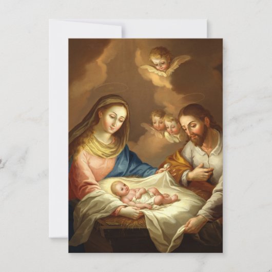 "La Natividad" aangepaste uitnodigingen (Voorkant)