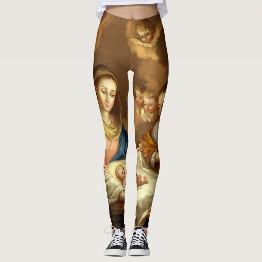 "La Natividad" religieuze kunst leggings (Voorkant)