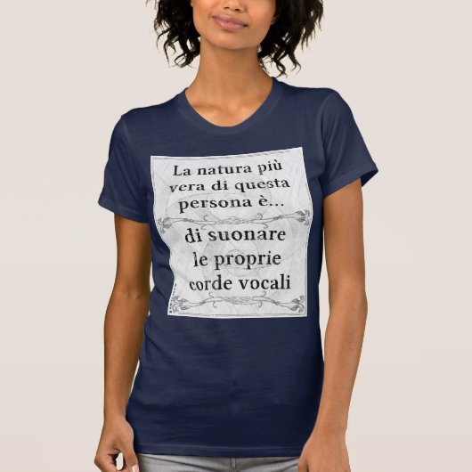 La natura più vera suonare corde vocali cantare t-shirt (Voorkant)