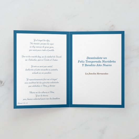 La Navidad Natitivity Religieuze Spaanse kerst Feestdagen Kaart (Binnen)