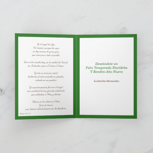 La Navidad Natitivity Religieuze Spaanse Kerstmis  Feestdagen Kaart (Binnen)