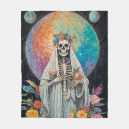 La Niña Blanca Santa Muerte Fleece Deken
