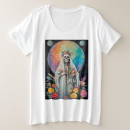 La Niña Blanca Santa Muerte Grote Maat T-shirt