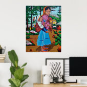 La Niña Tarahumara Poster (Thuiskantoor)