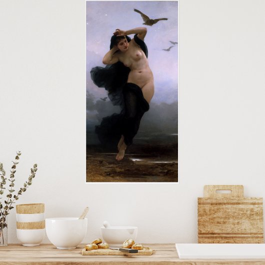 La Nuit William-Adolphe Bouguereau Poster (Keuken)